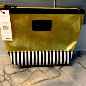 NWT small top zip pouch BCBG